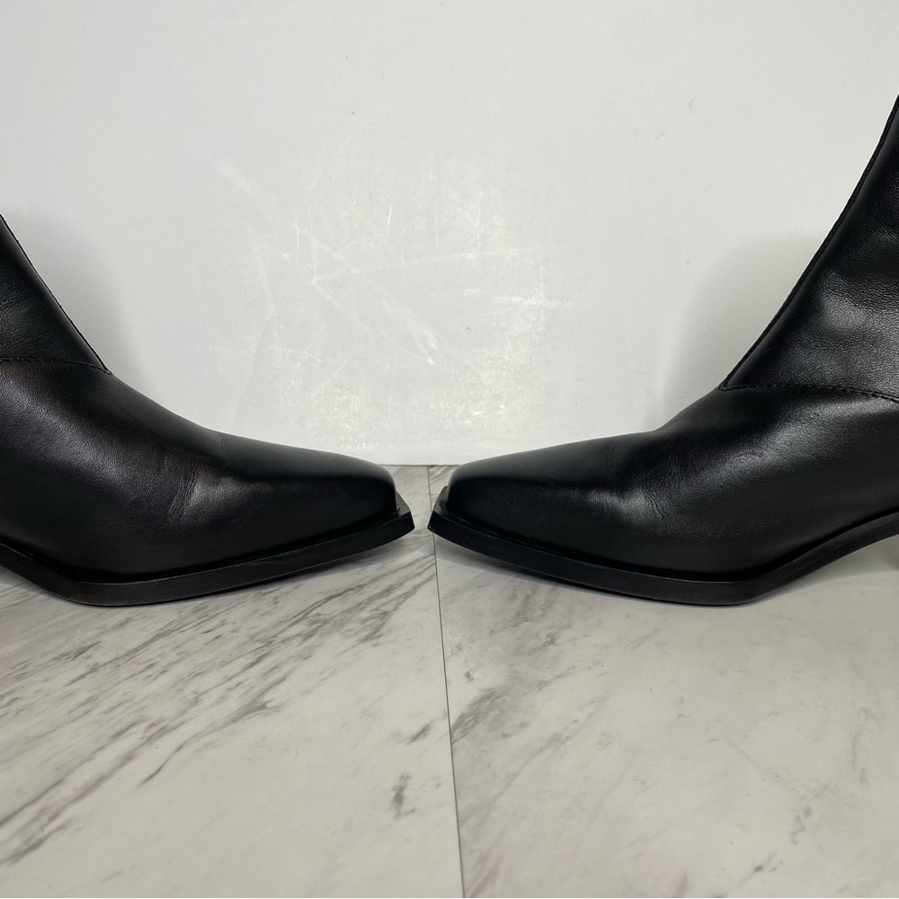 All Saints Lenora Black Leather Bootie 8 - Picture 6 of 14